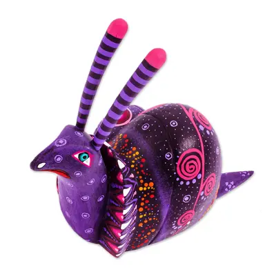NOVICA Oaxaca Snail Handcrafted Mexican Folk Art Alebrije Sculpture