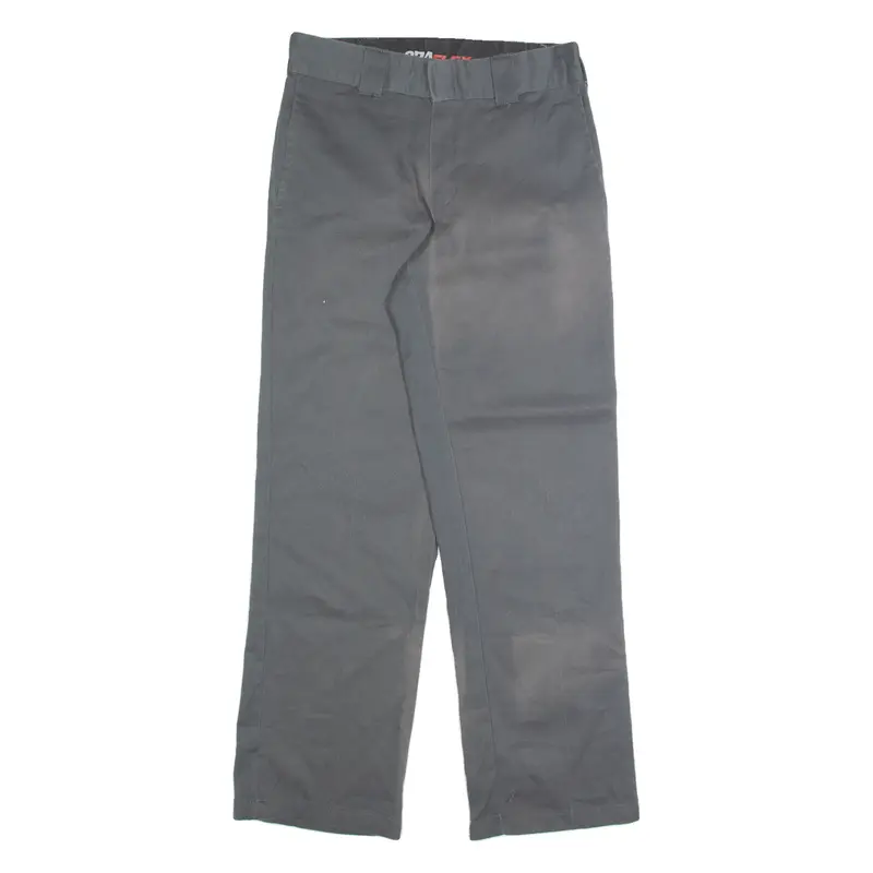 DICKIES Chino Womens Trousers Grey Regular Straight W28 L28