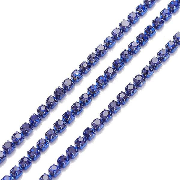Brass Sapphire Rhinestone Strass Chains