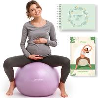 Trideer Pregnancy Ball Birthing Ball, 1.7mm Extra Thick Yoga Ball for Maternity, Labor Birth, Exercise, Physio, Recovery Guid...