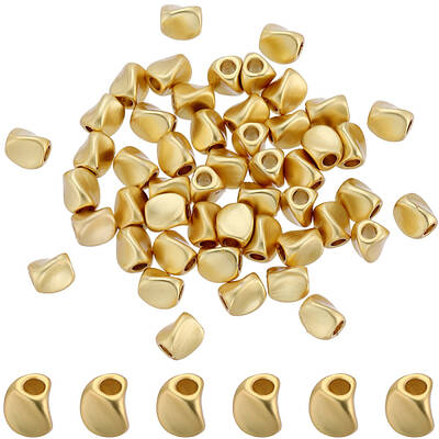 Matte Style Brass Beads