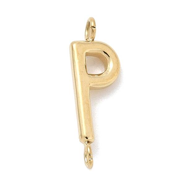 304 Stainless Steel Letter Connector Charms