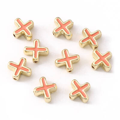 Rack Plating Alloy Enamel Beads