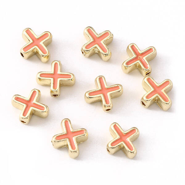Rack Plating Alloy Enamel Beads