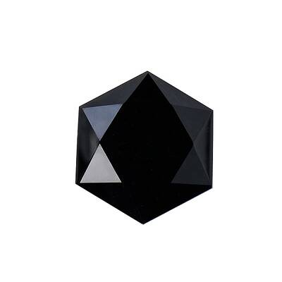 Natural Obsidian Healing Star of David Ornament