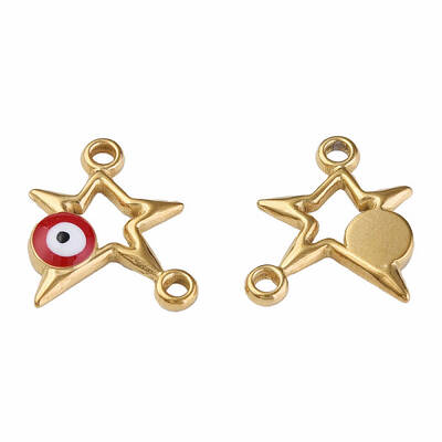 304 Stainless Steel Enamel Connector Charms