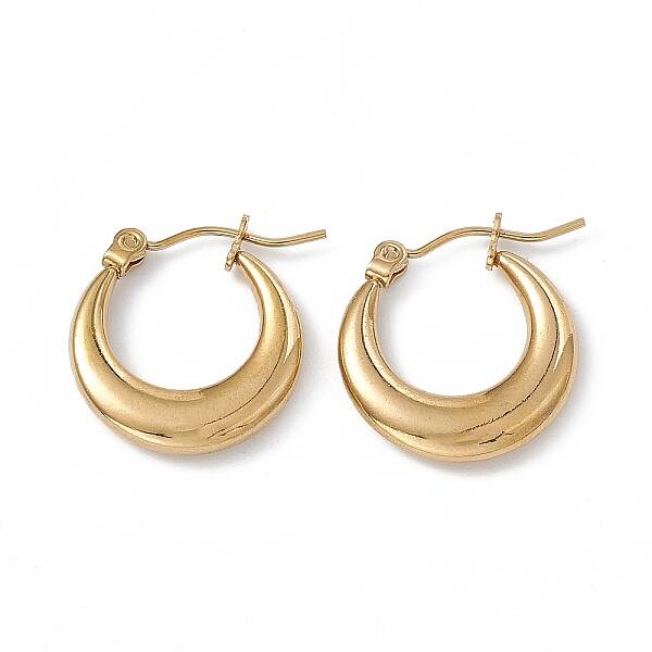 201 Stainless Steel Hoop Earrings with 304 Stainless Steel Pins for Women