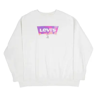 LEVI'S Womens Sweatshirt White 2XL