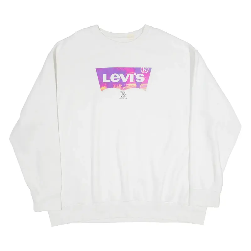 LEVI'S Womens Sweatshirt White 2XL