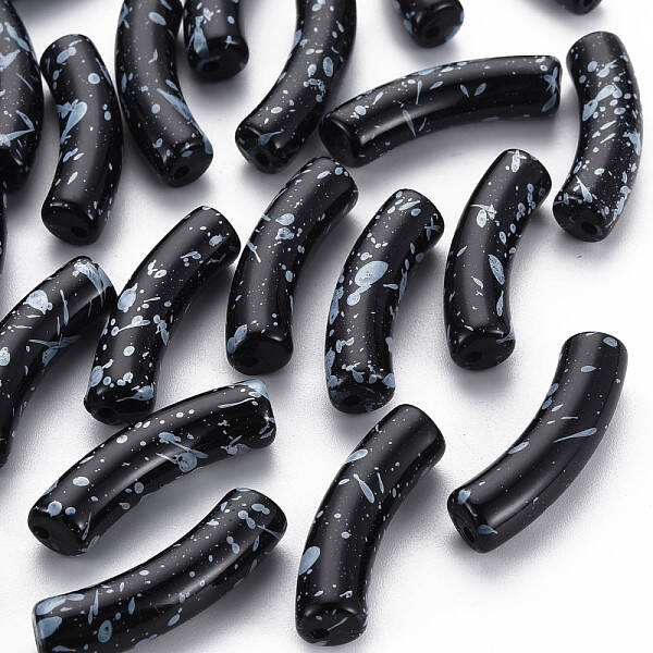 Opaque Spray Painted Acrylic Beads