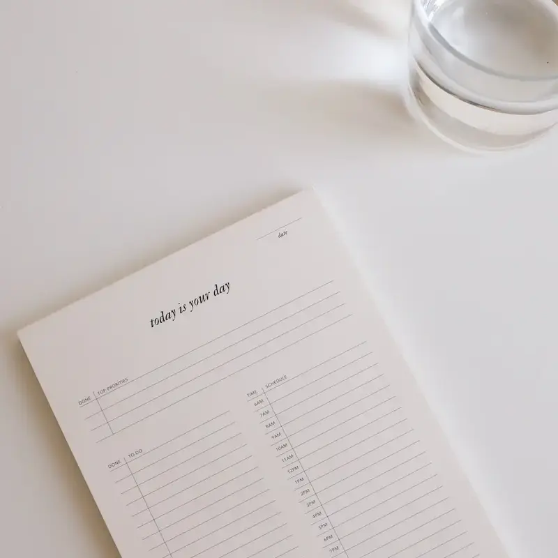 Daily Notepad | Today is Your Day Notepad, Daily Planner Notepad undated notebook