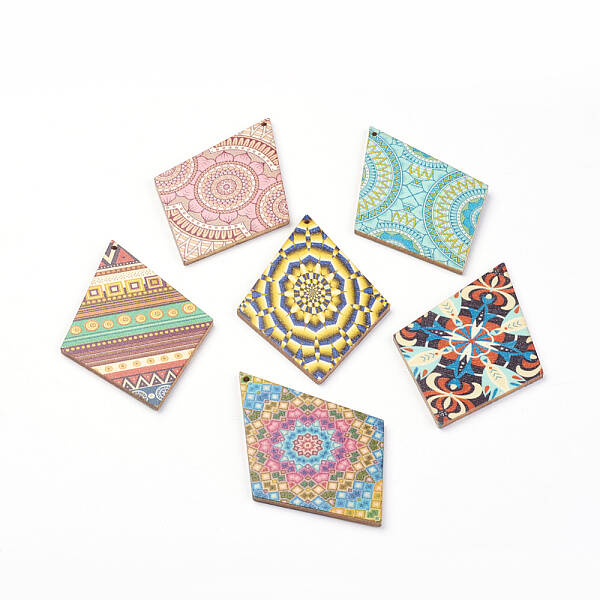 Printed Wooden Big Pendants