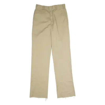 DICKIES Workwear Mens Twill Trousers Beige Regular Straight W31 L37