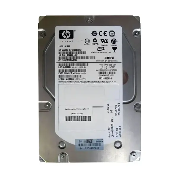 418021-001 HP 146GB 3Gb/s SAS 15000 3.5-inch Hard Drive