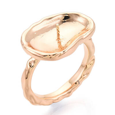 Oval Brass Finger Ring Settings