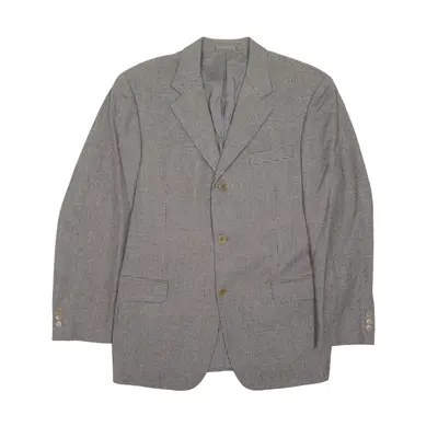 CERRUTI 1881 Cashmere Blazer Jacket Beige Wool 90s Houndstooth Mens L