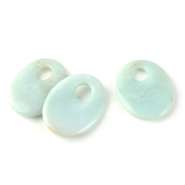 Natural Flower Amazonite Pendants