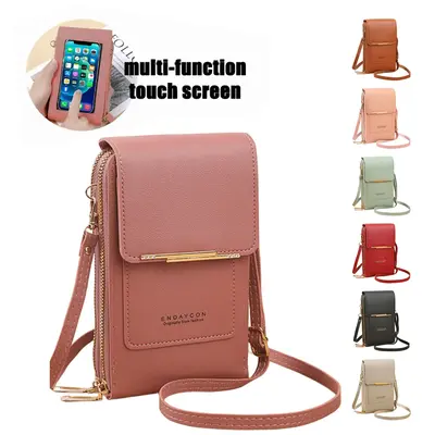 Women's lightweight small crossbody bag with RFID protection, waterproof phone wallet, cute shoulder bag, small-sized leather...