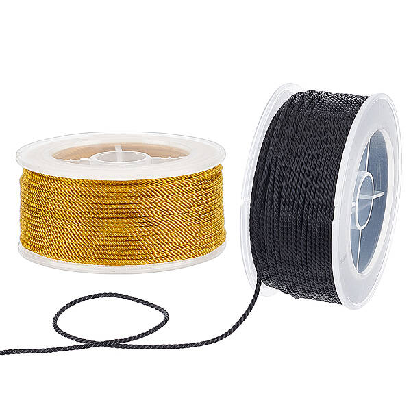 2Rolls 2 Colors 3-ply Nylon Milan Cord