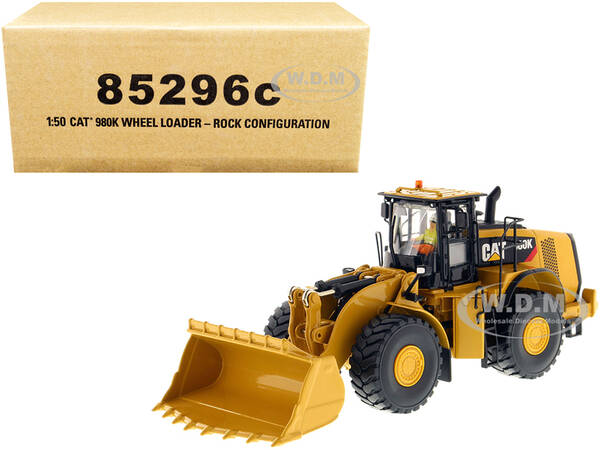 CAT Caterpillar 980K Wheel Loader Rock Configuration with Operator Core Classics Series 1/50 Diecast Model by Diecast Masters
