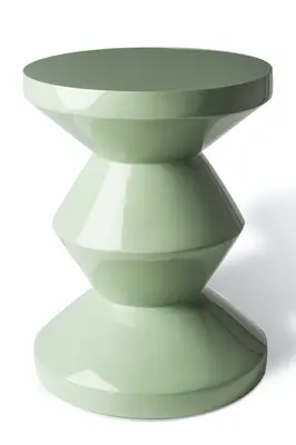 Green Lacquered Accent Stool | Pols Potten Zig Zag