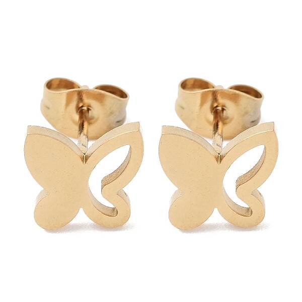 PVD Vacuum Plating 304 Stainless Steel Stud Earrings for Women