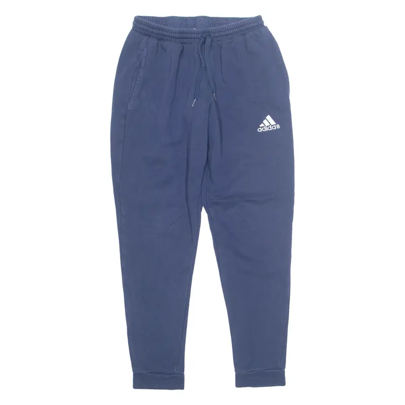 ADIDAS Mens Joggers Blue Tapered S W24 L27