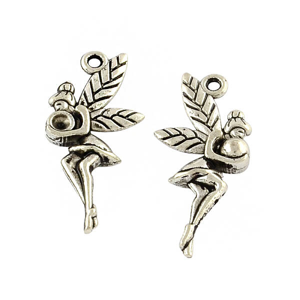 Tibetan Style Alloy Fairy Pendant Rhinestone Settings