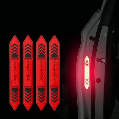 Car Door Opening Warning Sticker, Car Door Reflective Stickers, Car Exterior Decoration Stickers, Universal Car Accessories f...