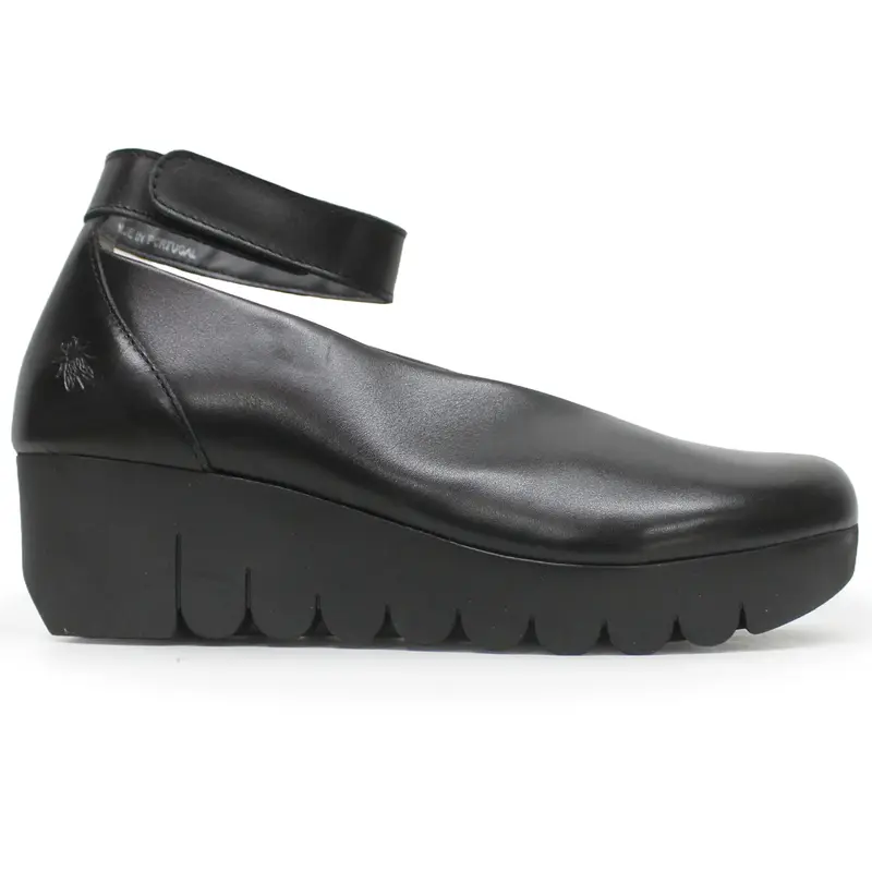 Fly London VILY161FLY Burn Leather Women's Comfort Shoes - Black - Size:US 6-6.5 Women