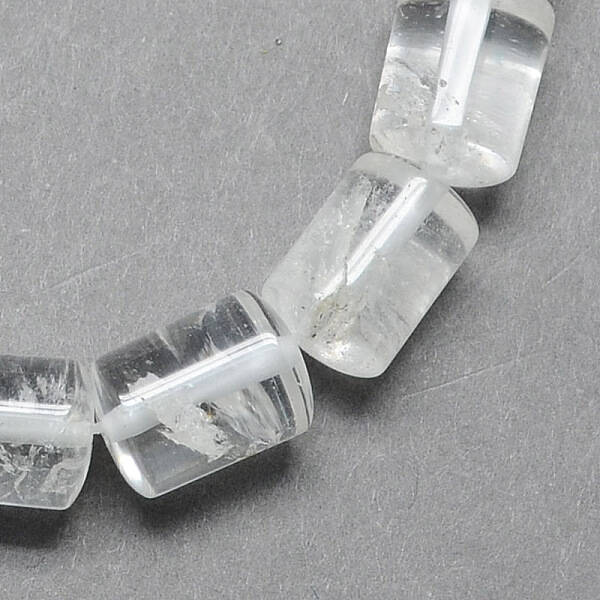 Natural Quartz Crystal Column Beads Strands