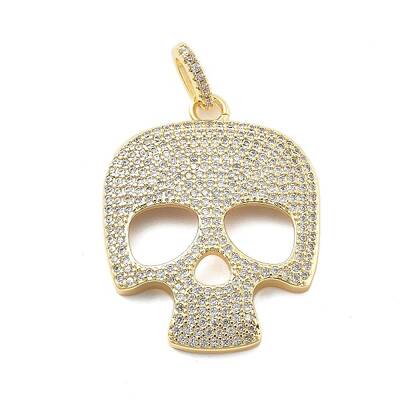 Brass Micro Pave Cubic Zirconia Pendants