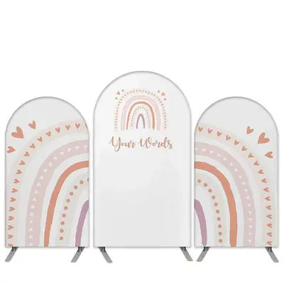 Aperturee Bohemian Rainbow Theme Birthday Arch Backdrop Kit | Custom Chiara Arched Covers | Diy Chiara Backdrop Cover | Circl...