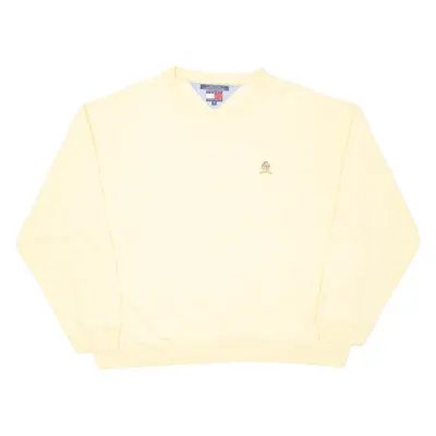 TOMMY HILFIGER Mens Sweatshirt Yellow Crew Neck 2XL
