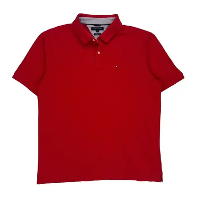 Tommy Hilfiger Polo Shirt - 2XL Red Cotton