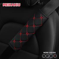 MEIKAXIU Car Seat Belt Shoulder Pad, PU Leather Car Seat Belt Protective Cover, Universal Car Interior Seat Belt Decoration ...