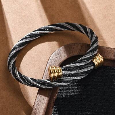 304 Stainless Steel Torque Bangles for Women