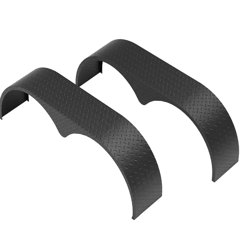 Garvee Tandem Trailer Fenders Double Axle Fit for 13-15 Inch Wheels, 66 x 9.1 x 20, Heavy Duty Steel, Black