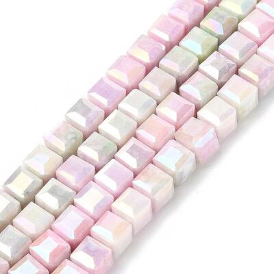 Electroplate Opauqe Glass Beads Strands