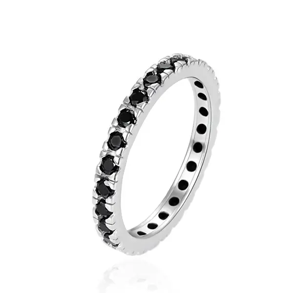 Agato AGT-R16BK Black Zirconia Silver Ring - Circuit: 60mm