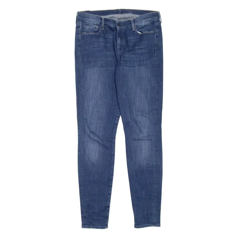 7 FOR ALL MANKIND Womens Jeans Blue Slim Skinny Stone Wash W32 L32