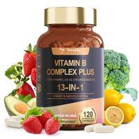Totaria 13-in-1 Vitamin B Complex Plus with Vitamin B1, B2, B3 (Niacinamide), B4, B5, B6, B7 (Biotin), B8 (Inositol), B9 (Fol...