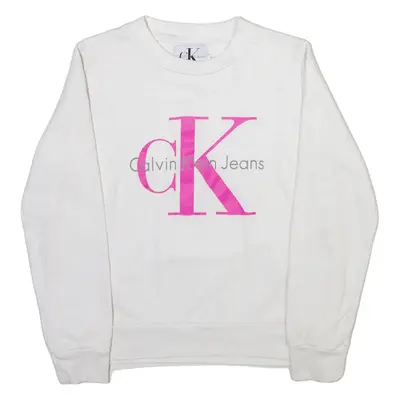 CALVIN KLEIN JEANS Womens Sweatshirt White M