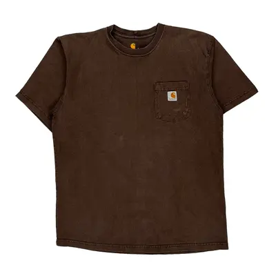 Carhartt T-Shirt - Large Brown Cotton