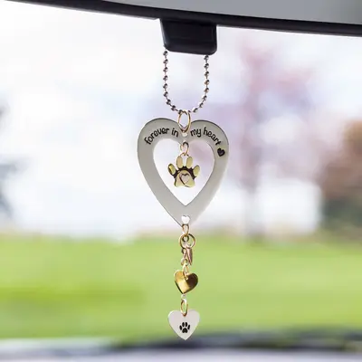 Pet Parent Mixed Metal Car Charm - Dog Mom