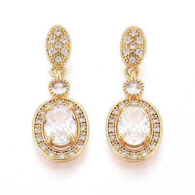 Brass Micro Pave Cubic Zirconia Pendants