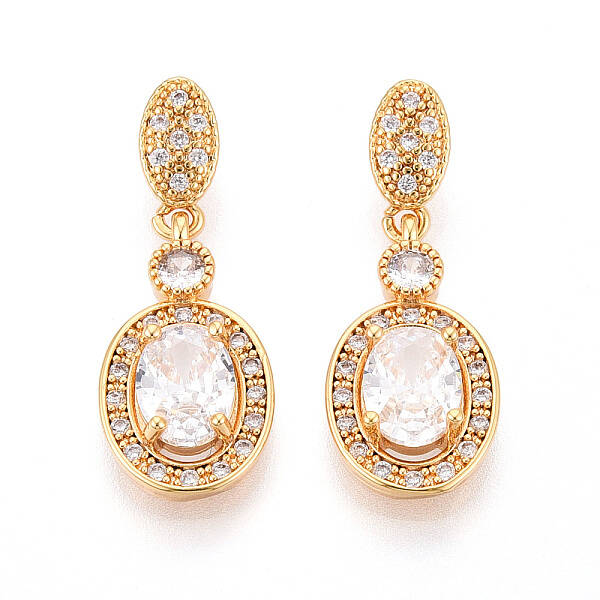 Brass Micro Pave Cubic Zirconia Pendants