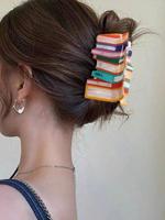 Colorblock Book Design Hair Claw, Creative Book Design Hair Accessories for Women & Girls, Cute Lovely Hairwear for Daily Use...