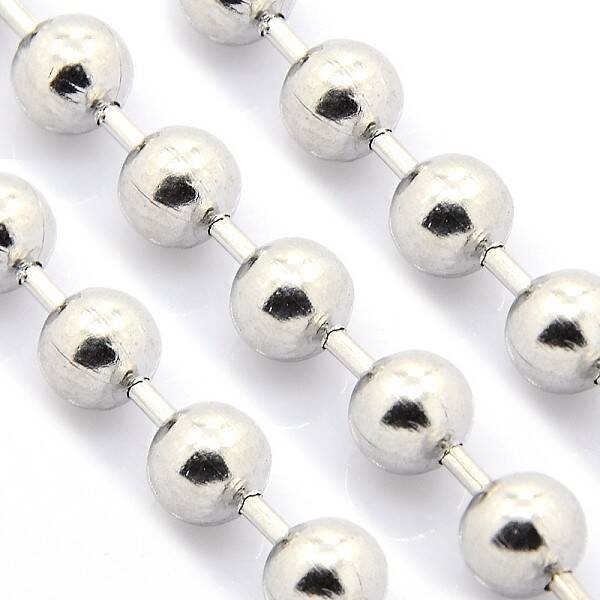 Tarnish Resistant Electroplate 304 Stainless Steel Ball Chains