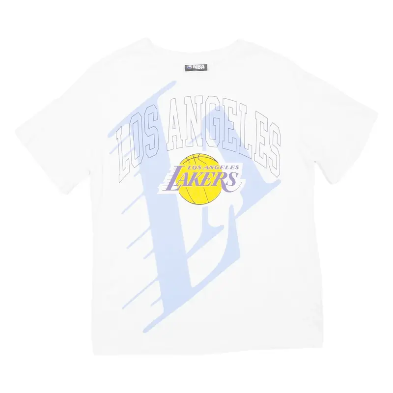 NBA Los Angeles Lakers Womens T-Shirt White USA Crew Neck S